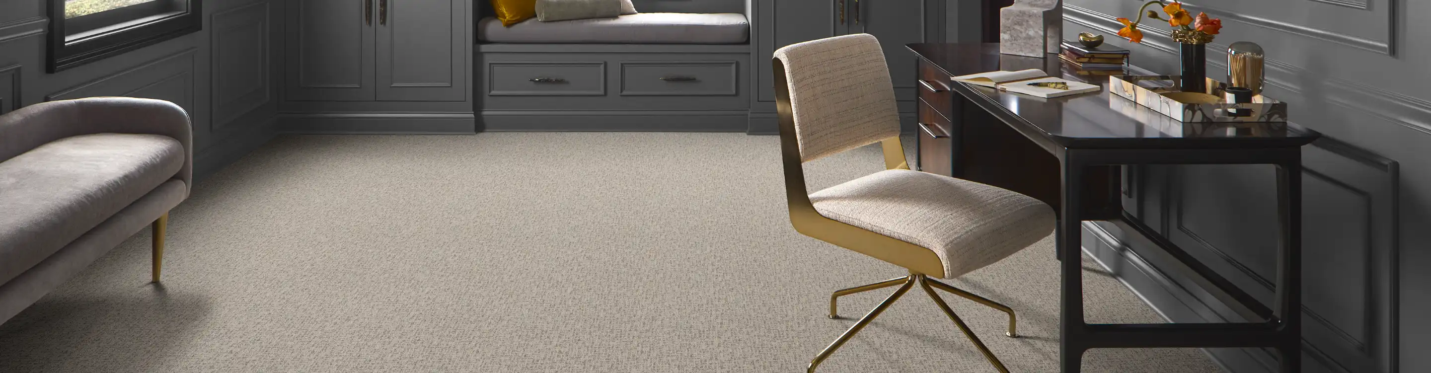 cream carpet in office